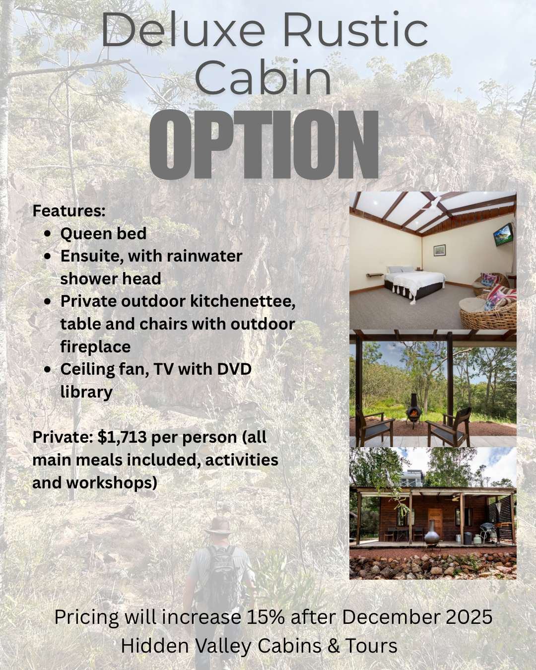 The Brotherhood Base - Mens Retreat - DELUXE CABIN OPTION