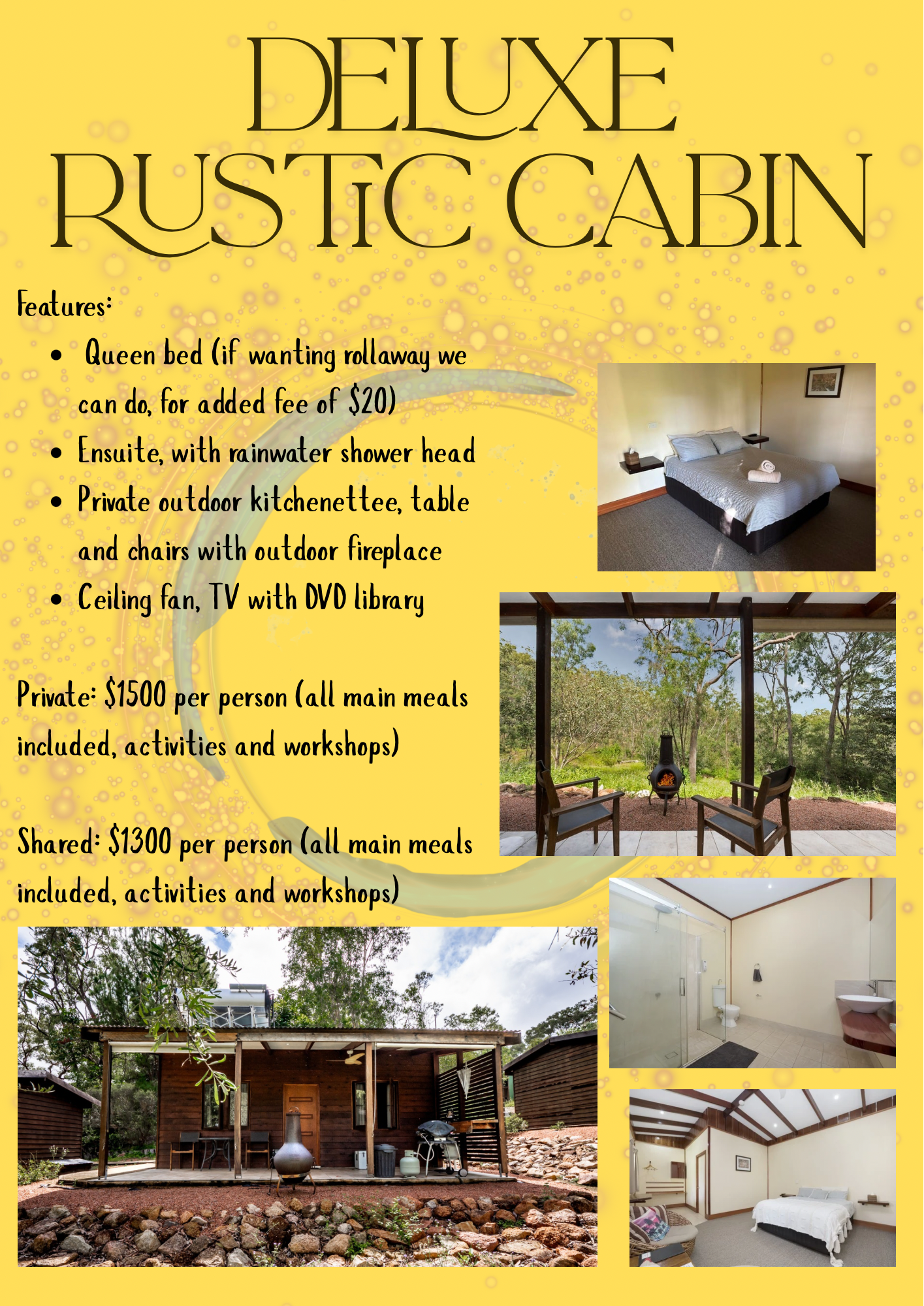 AWAKEN YOUR INNER GUIDE - Ley line workshop weekend PRIVATE DELUXE CABIN