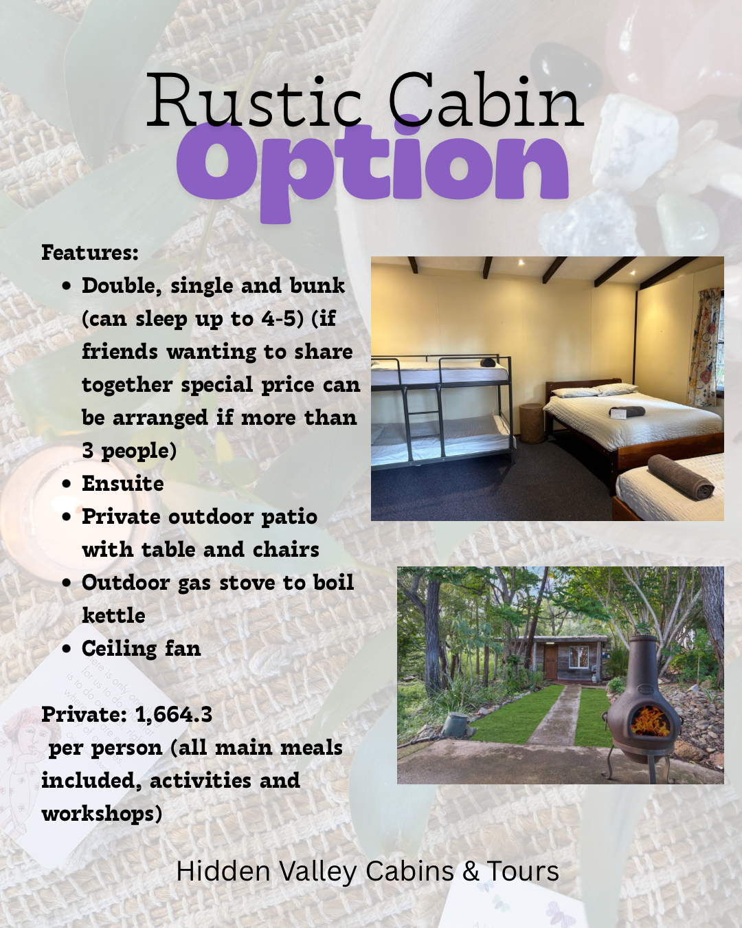 Oasis of Stillness - A nature retreat for all - Rustic CABIN Option