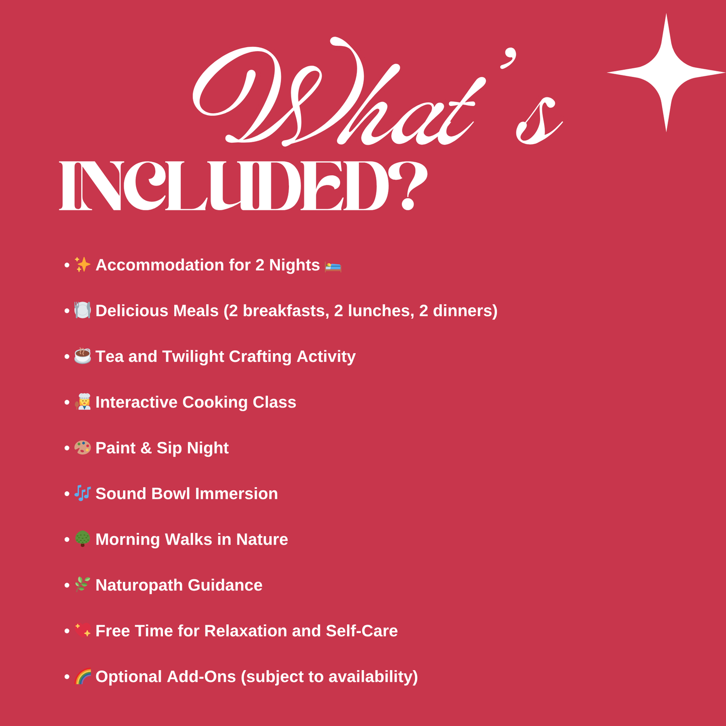 Honouring Her: A weekend retreat for women RUSTIC CABIN - QUAD PRICE